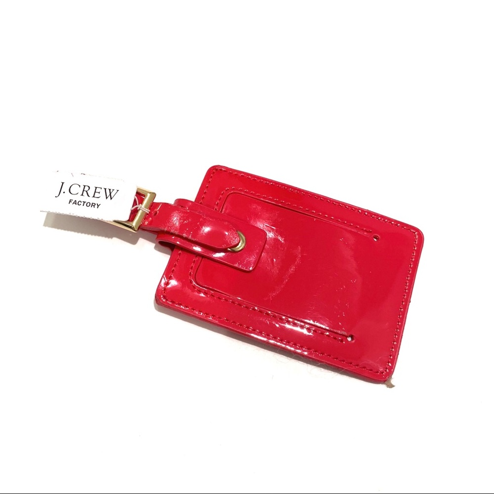 JCrew Factory Red Luggage Bag Tag